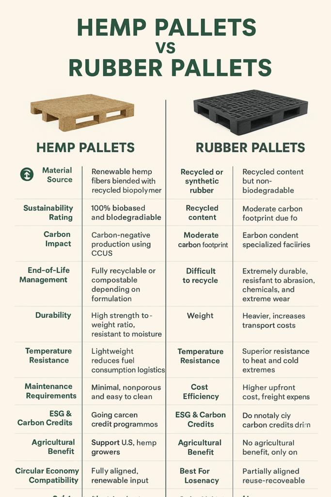 Hemp VS Rubber Pallets