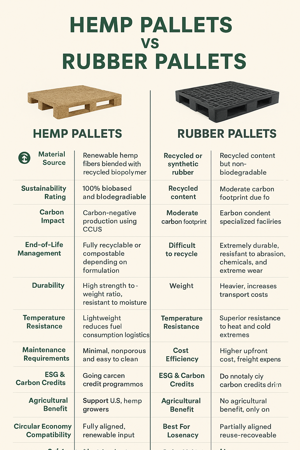 Hemp VS Rubber Pallets